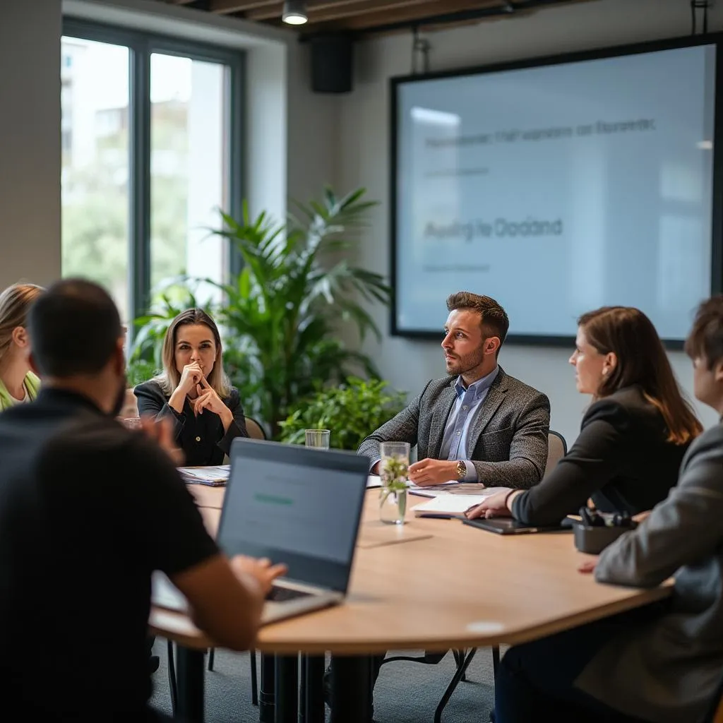 Equipo en sesión de formación